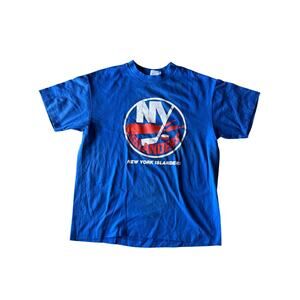 Vintage NHL NY Islanders Hef-T Tee Jays USA Made L Single Stitched Blue T-Shirt
